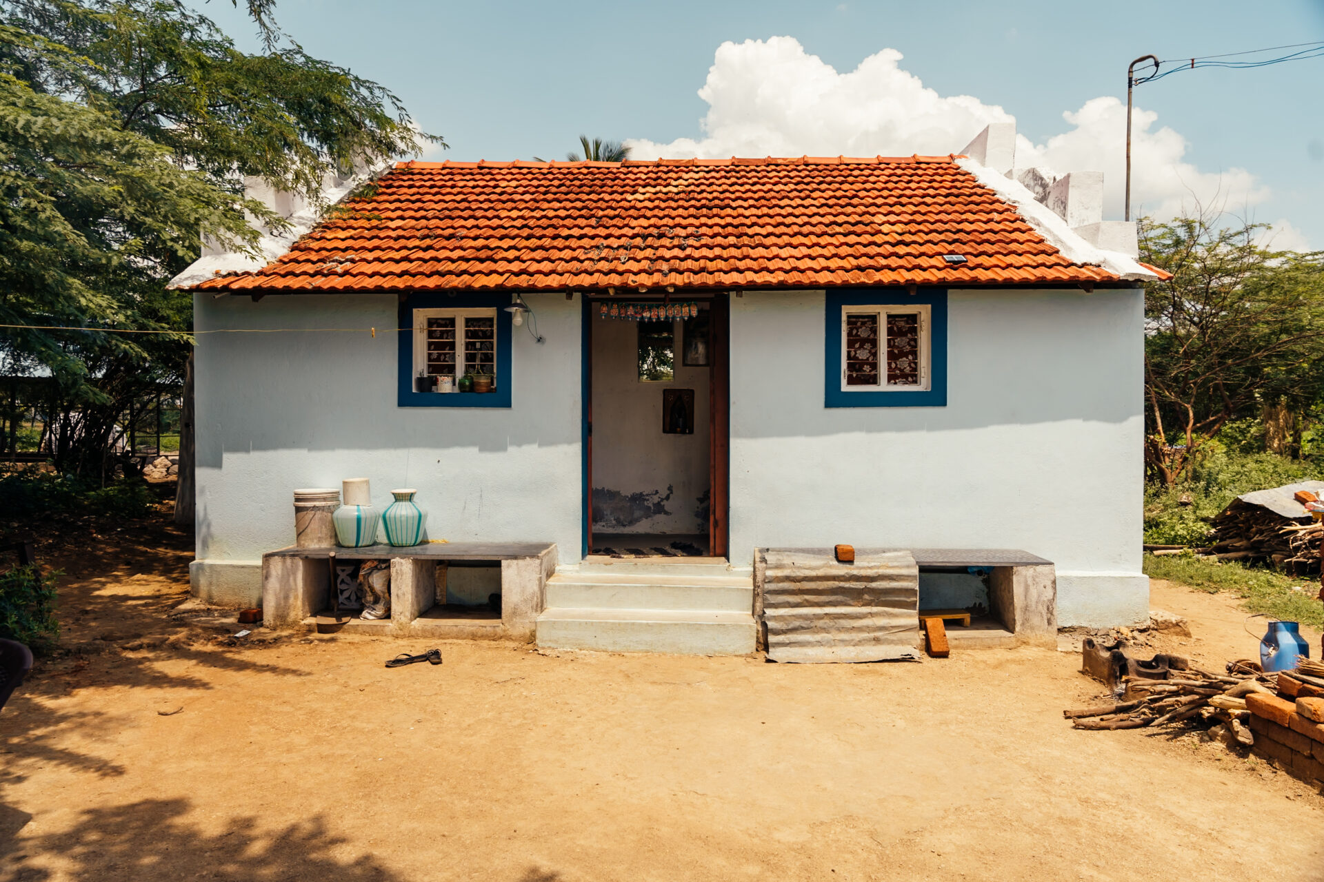 House of the farmers in India. Photography by Theo Jumeau for DHAN Foundation and EMA 2025